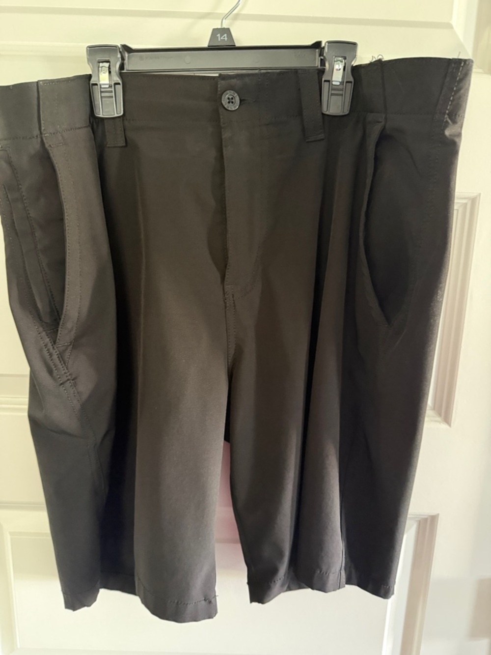 Men's Black Dress Shorts Classic Straight Fit GOLF SPORT 36 BLACK